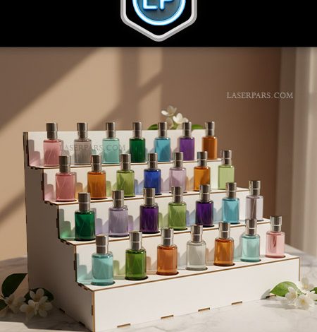 استند 4 طبقه ای ام دی اف مخصوص لوازم آرایش