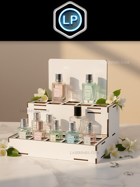 استند سفید پشت دار ام دی اف